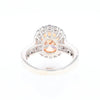 Peach Imitation Topaz Halo Ring