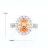 Peach Imitation Topaz Halo Ring