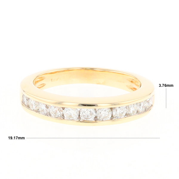 Channel Set Diamond Wedding Band in 14K Gold