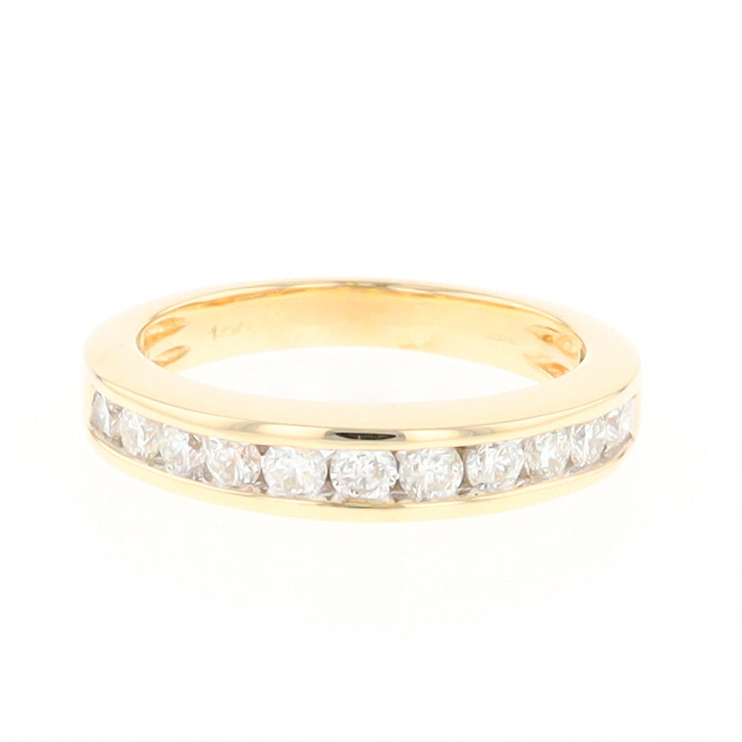 Channel Set Diamond Wedding Band in 14K Gold