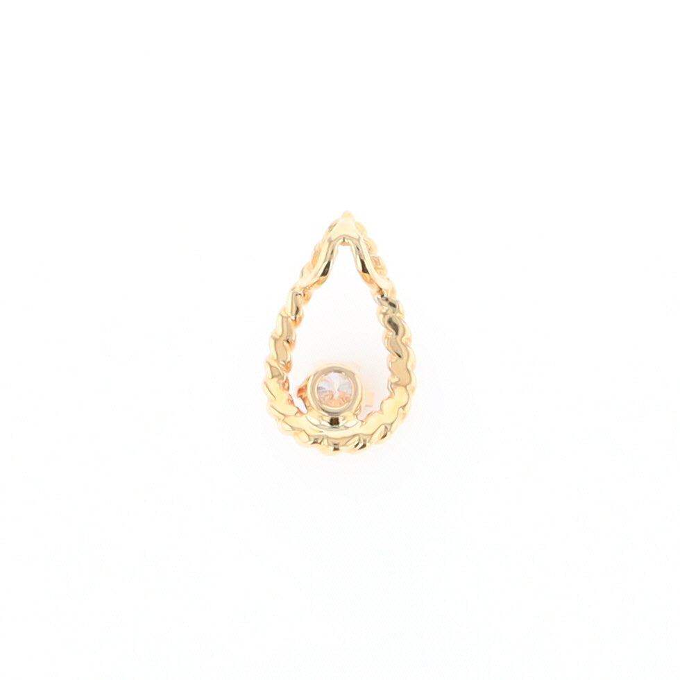 Solitaire Diamond Pear-shaped Rope Pendant