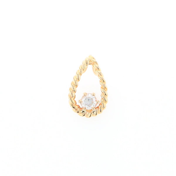 Solitaire Diamond Pear-shaped Rope Pendant