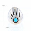 Mens Native Turquoise Bear Claw Ring