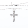 Sterling Silver Nugget Pattered Cross Necklace