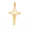 Gold Mesh Crucifix Pendant