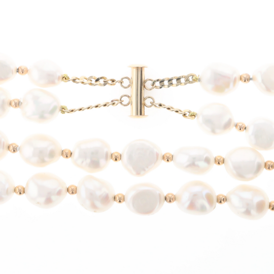Double Strand Baroque Pearl Necklace