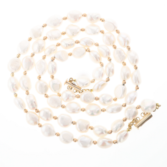 Double Strand Baroque Pearl Necklace