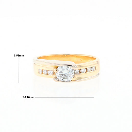 Diamond Channel Bypass Engagement Ring