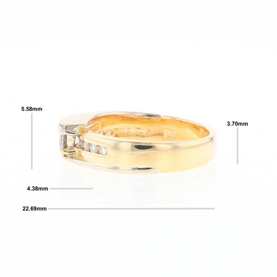 Diamond Channel Bypass Engagement Ring