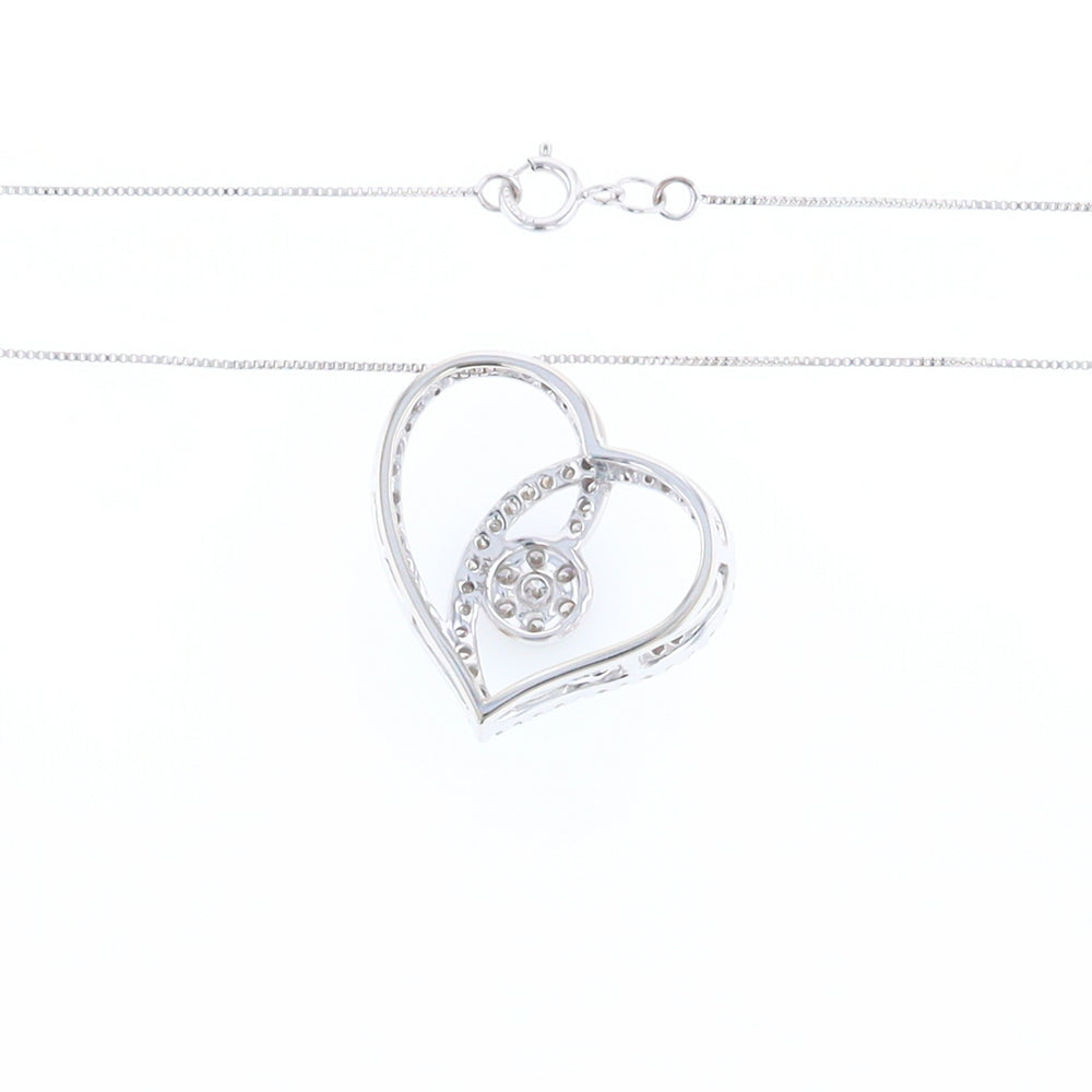 Diamond Heart Overlapping Necklace