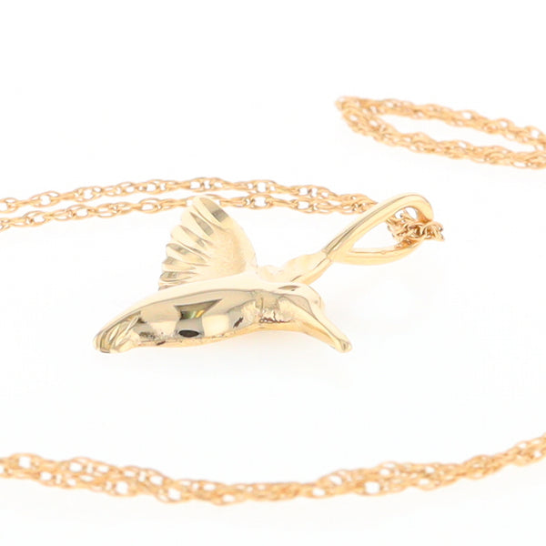 Gold Hummingbird Charm