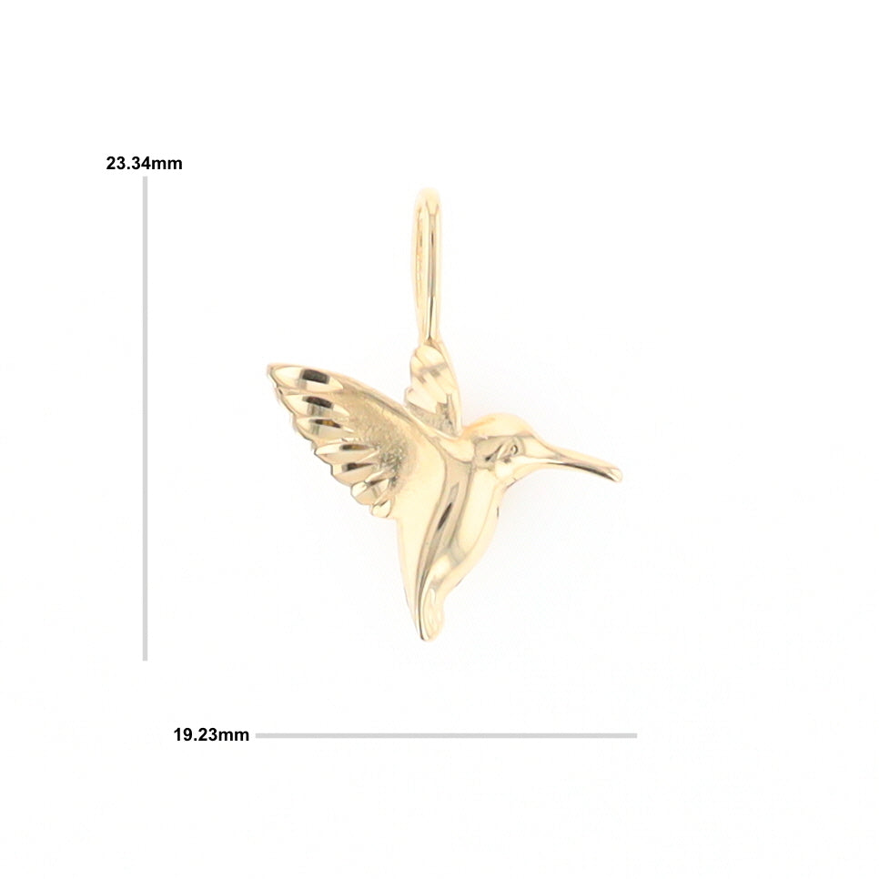 Gold Hummingbird Charm