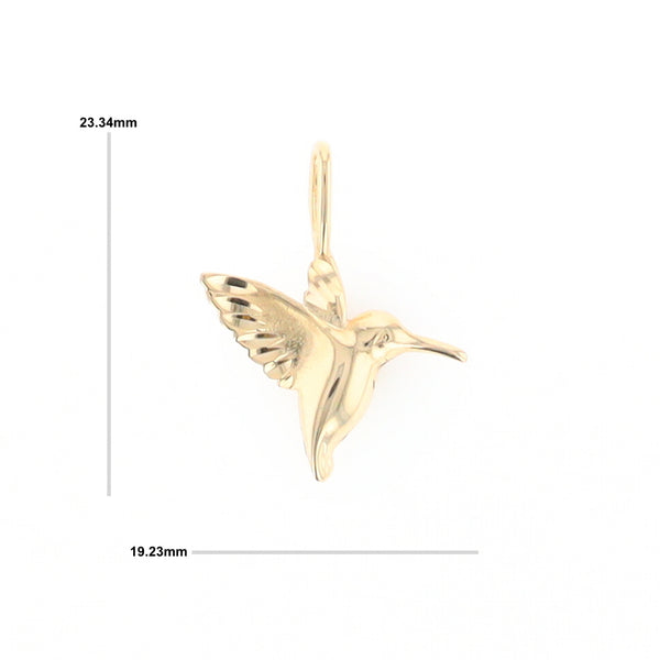 Gold Hummingbird Charm