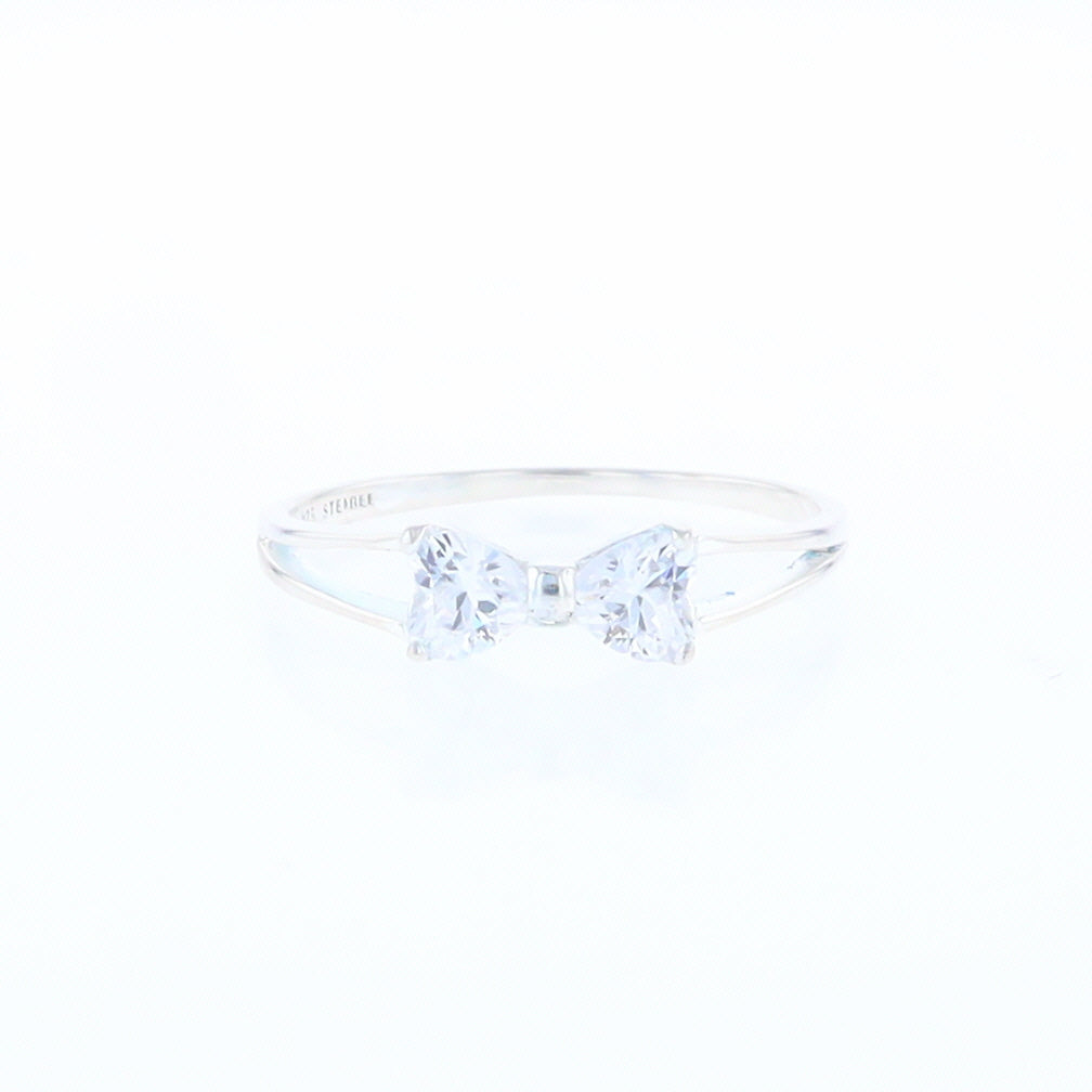 Cubic Zirconia Bow Tie Ring