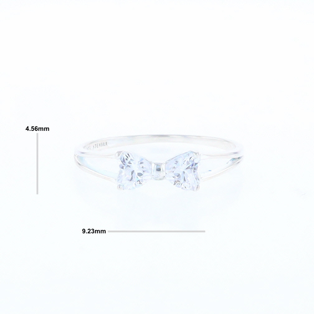 Cubic Zirconia Bow Tie Ring