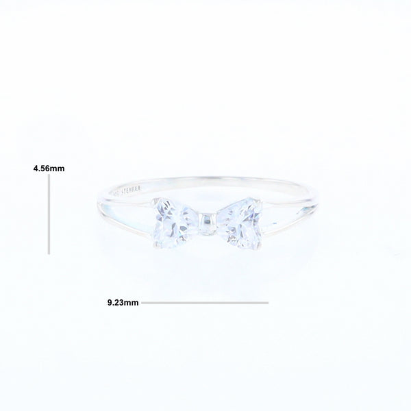 Cubic Zirconia Bow Tie Ring