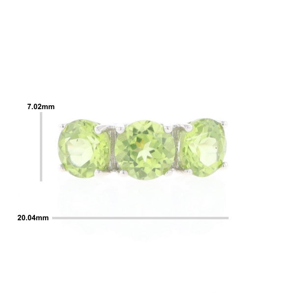 Triple Peridot Ring