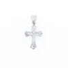 Sterling Silver Flower Cross Pendant