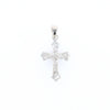 Sterling Silver Flower Cross Pendant