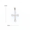 Sterling Silver Flower Cross Pendant