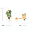 Marquise Emerald Cluster Stud Earrings