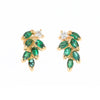 Marquise Emerald Cluster Stud Earrings