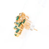 Marquise Emerald Cluster Stud Earrings