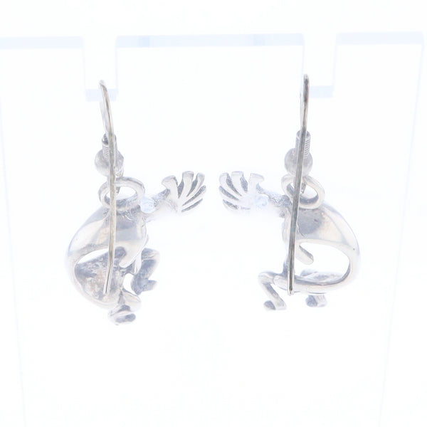 Silver Kokopelli Dangle Earrings