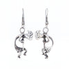 Silver Kokopelli Dangle Earrings