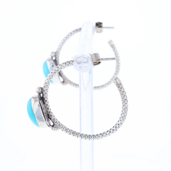 Chysocolla Hoop Earrings