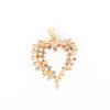 Bursting Sapphire Open Heart Pendant