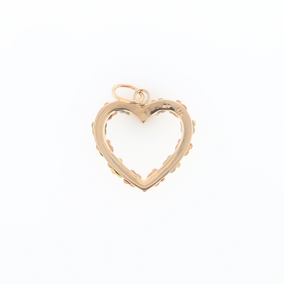 Black Hills Gold Heart Leaf Pendant