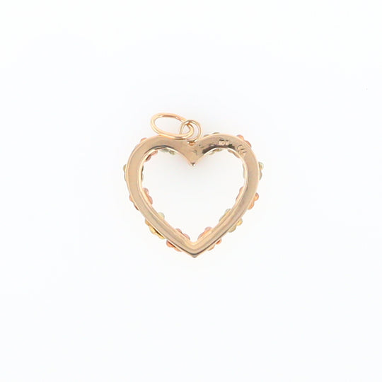 Black Hills Gold Heart Leaf Pendant