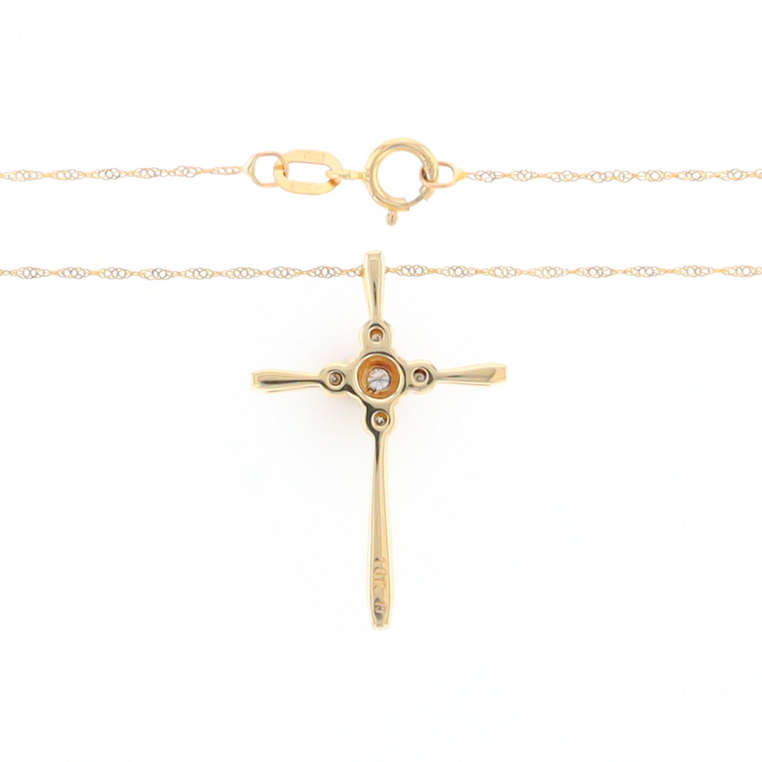 Illusion Cluster Cross Necklace