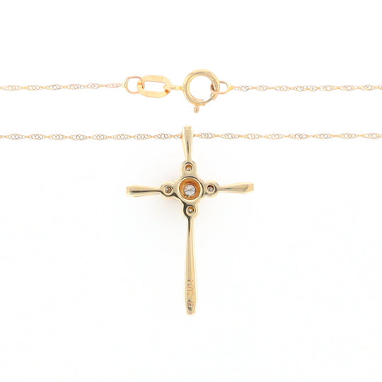 Illusion Cluster Cross Necklace