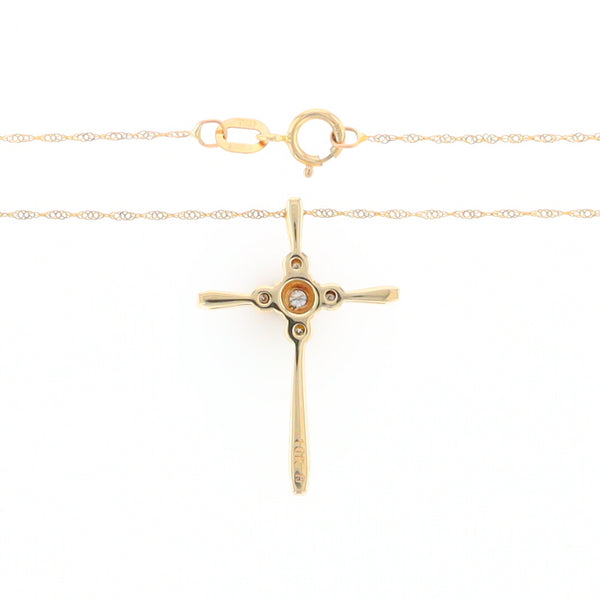 Illusion Cluster Cross Necklace