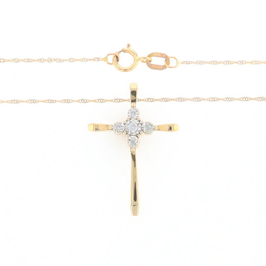 Illusion Cluster Cross Necklace