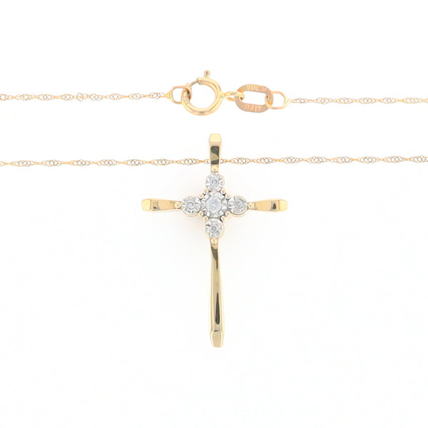 Illusion Cluster Cross Necklace