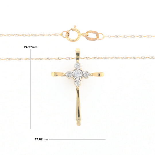 Illusion Cluster Cross Necklace