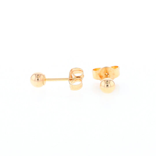 Gold Ball Stud Earrings