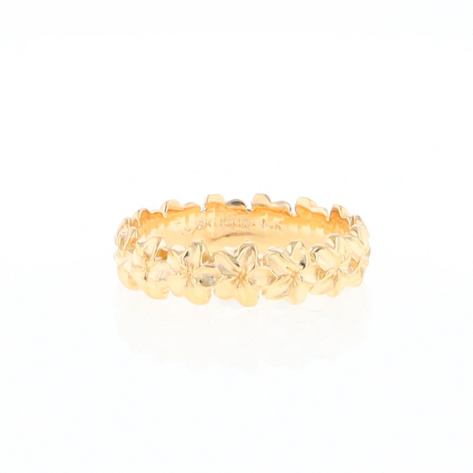 Gold Flower Eternity Ring