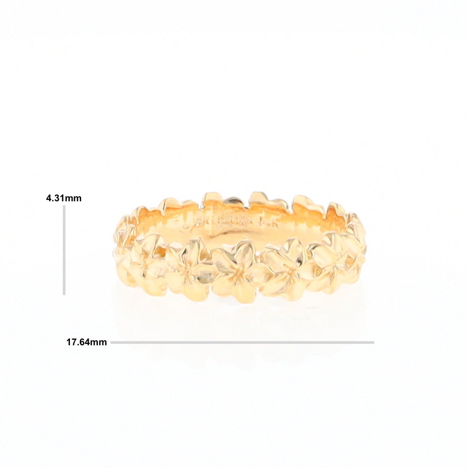 Gold Flower Eternity Ring