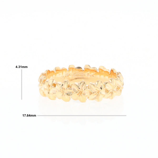 Gold Flower Eternity Ring