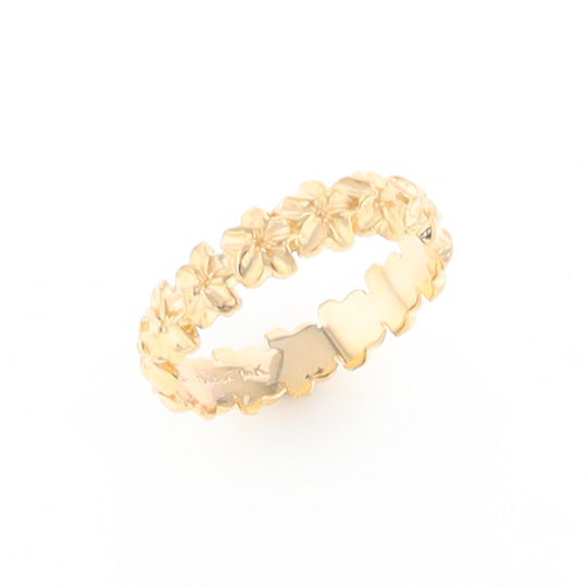 Gold Flower Eternity Ring