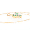 Marquise Cluster Emerald and Diamond Necklace