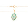 Marquise Cluster Emerald and Diamond Necklace