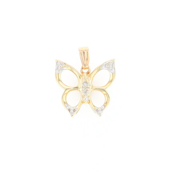 Diamond Butterfly Pendant