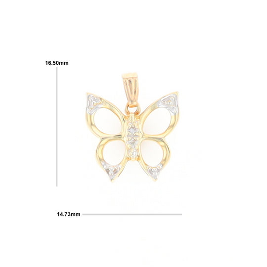 Diamond Butterfly Pendant