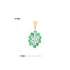 Marquise Shaped Emerald and Diamond Pendant