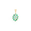 Marquise Shaped Emerald and Diamond Pendant